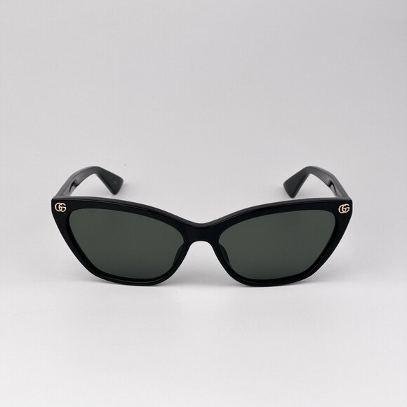 Gucci Women’s Sunglasses – Shiny Black Cat-Eye Frame Grey Lenses (GG1815S 001) main image 11